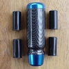 Blue Aluminum & Carbon Fiber Manual Shifter Handle Blue Aluminum & Carbon Fiber Manual Shifter Handle
