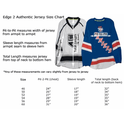 reebok jersey size chart