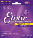 Elixir Polyweb Coated 80/20 Bronze Acoustic Guitar Strings
