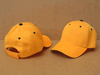 Gold/Black Sandwich Baseball Caps, Pro Style, DOZEN PRICED and PACKED.