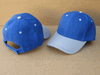 Royal/Light-Gray Two-Tone Sandwich Baseball Caps, Pro Style, PIECE PRICED.