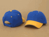 Royal/Gold Two-Tone Sandwich Baseball Caps, Pro Style, DOZEN PRICED and PACKED.