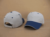 Khaki/Navy Two-Tone Sandwich Baseball Caps, Pro Style, PIECE PRICED.