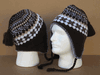 Brown/Khaki/White CrisCross Earflap Beanies- DOZEN PRICED and PACKED.