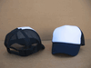 White/Navy 2-Tone Foam Mesh Caps, Trucker Cap Style, DOZEN PRICED and PACKED.