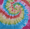 Polyester - Tie Dye Pattern - Bandanas - DOZEN - PRICED and PACKED.