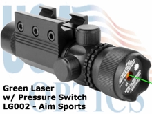 AIMSPORTS TACTICAL GREEN LASER SIGHT W/PRESSURE PAD