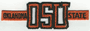 OKLAHOMA STATE COWBOYS NCAA COLLEGE 5 7/8" TEXT LETTERS PATCH