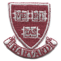 HARVARD UNIVERSITY CRIMSON NCAA COLLEGE 1.75" SHIELD LOGO PATCH