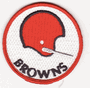 CLEVELAND BROWNS NFL FOOTBALL VINTAGE 3" ROUND TEAM PATCH