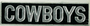 DALLAS COWBOYS NFL FOOTBALL 13 1/2" BLOCK TEXT PATCH