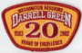 2002 DARRELL GREEN WASHINGTON REDSKINS RETIREMENT NFL FOOTBALL PATCH