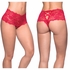 Goodnight Kiss Lace Crotchless Boyshort, Red, S/M, Oh La La Cheri Lingerie