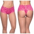 Goodnight Kiss Lace Crotchless Boyshort, Pink, 1X/2X, Oh La La Cheri Lingerie