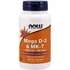 Mega D-3 & MK-7, Vitamins D3 & K2, 60 Vegetarian Capsules, NOW Foods