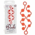 Posh Silicone O Beads, 2 Sizes, Orange, California Exotic Novelties