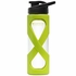 Glass Water Bottle with Silicone Sleeve, 17 oz, Green