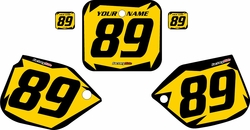 1988-1989 Honda CR250 Pre-Printed Backgrounds Yellow - Black Shock Series by FactoryRide 1988-1989 Honda CR250 Pre-Printed Backgrounds Yellow - Black Shock Series by FactoryRide
