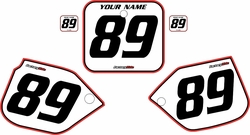 1988-1989 Honda CR250 Pre-Printed Backgrounds White - Red Pro Pinstripe by FactoryRide 1988-1989 Honda CR250 Pre-Printed Backgrounds White - Red Pro Pinstripe by FactoryRide