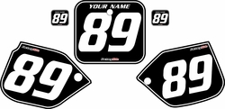 1988-1989 Honda CR250 Custom Black Pre-Printed Background - White Pinstripe by Factory Ride 1988-1989 Honda CR250 Custom Black Pre-Printed Background - White Pinstripe by Factory Ride