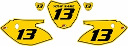 Yamaha TTR110 2008-2023 Yellow Pre-Printed Backgrounds - Black Pinstripe by FactoryRide Yamaha TTR110 2008-2023 Yellow Pre-Printed Backgrounds - Black Pinstripe by FactoryRide
