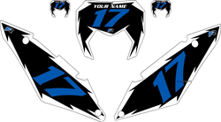 2017-2021 SHERCO 300 SEF Pre-Printed Backgrounds Black - White Shock - Blue Numbers by FactoryRide 2017-2021 SHERCO 300 SEF Pre-Printed Backgrounds Black - White Shock - Blue Numbers by FactoryRide