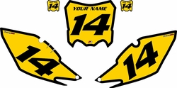 2014-2017 Honda CRF250-R Pre-Printed Backgrounds Yellow - Black Bold Pinstripe by FactoryRide 2014-2017 Honda CRF250-R Pre-Printed Backgrounds Yellow - Black Bold Pinstripe by FactoryRide