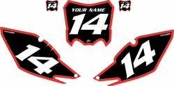 2014-2017 Honda CRF250-R Pre-Printed Backgrounds Black - Red Bold Pinstripe by Factory Ride 2014-2017 Honda CRF250-R Pre-Printed Backgrounds Black - Red Bold Pinstripe by Factory Ride