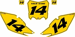 2014-2017 Honda CRF250-R Pre-Printed Backgrounds Yellow - Black Pinstripe by FactoryRide 2014-2017 Honda CRF250-R Pre-Printed Backgrounds Yellow - Black Pinstripe by FactoryRide