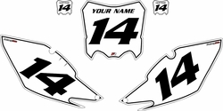 2014-2017 Honda CRF250-R White Pre-Printed Background - Black Pinstripe by Factory Ride 2014-2017 Honda CRF250-R White Pre-Printed Background - Black Pinstripe by Factory Ride