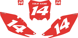 2014-2017 Honda CRF250 Pre-Printed Backgrounds Red - White Numbers by Factory Ride 2014-2017 Honda CRF250 Pre-Printed Backgrounds Red - White Numbers by Factory Ride