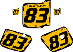 1983 Husqvarna CR500 Custom Pre-Printed Background Yellow - Black Shock Series by Factory Ride 1983 Husqvarna CR500 Custom Pre-Printed Background Yellow - Black Shock Series by Factory Ride