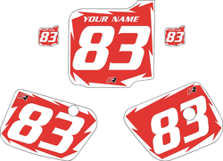 1983 Husqvarna CR500 Custom Pre-Printed Background Red - White Shock Series by Factory Ride 1983 Husqvarna CR500 Custom Pre-Printed Background Red - White Shock Series by Factory Ride