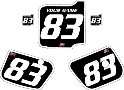 1983 Husqvarna CR500 Custom Pre-Printed Background Black - White Bold Pinstripe by Factory Ride 1983 Husqvarna CR500 Custom Pre-Printed Background Black - White Bold Pinstripe by Factory Ride
