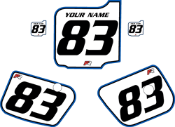 1983 Husqvarna CR500 Pre-Printed Backgrounds White - Blue Pro Pinstripe by FactoryRide 1983 Husqvarna CR500 Pre-Printed Backgrounds White - Blue Pro Pinstripe by FactoryRide