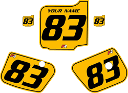 1983 Husqvarna CR500 Custom Pre-Printed Background Yellow - Black Pinstripe by Factory Ride 1983 Husqvarna CR500 Custom Pre-Printed Background Yellow - Black Pinstripe by Factory Ride