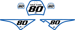 1996-2013 Yamaha PW80 Pre-Printed Backgrounds White - Blue Bold Pinstripe by FactoryRide 1996-2013 Yamaha PW80 Pre-Printed Backgrounds White - Blue Bold Pinstripe by FactoryRide