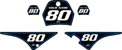 1996-2013 Yamaha PW80 Pre-Printed Backgrounds Black - Blue Pinstripe by FactoryRide 1996-2013 Yamaha PW80 Pre-Printed Backgrounds Black - Blue Pinstripe by FactoryRide