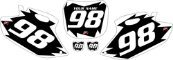 1998-1999 Yamaha YZF400 Black Pre-Printed Background - White Shock Series by Factory Ride 1998-1999 Yamaha YZF400 Black Pre-Printed Background - White Shock Series by Factory Ride