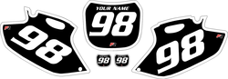 1998-1999 Yamaha YZF400 Black Pre-Printed Background - White Bold Pinstripe by Factory Ride 1998-1999 Yamaha YZF400 Black Pre-Printed Background - White Bold Pinstripe by Factory Ride