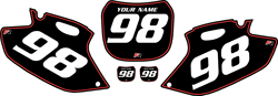 1998-1999 Yamaha YZF400 Pre-Printed Backgrounds Black - Red Pinstripe by FactoryRide 1998-1999 Yamaha YZF400 Pre-Printed Backgrounds Black - Red Pinstripe by FactoryRide