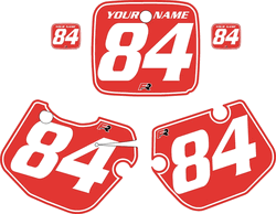 1984-1985 Yamaha YZ490 Custom Pre-Printed Red Background - White Pinstripe by Factory Ride 1984-1985 Yamaha YZ490 Custom Pre-Printed Red Background - White Pinstripe by Factory Ride