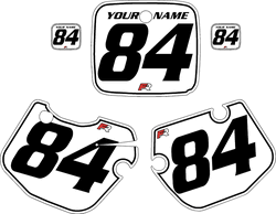 1984-1985 Yamaha YZ490 Custom Pre-Printed White Background - Black Pinstripe by Factory Ride 1984-1985 Yamaha YZ490 Custom Pre-Printed White Background - Black Pinstripe by Factory Ride