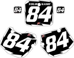 1984-1985 Yamaha YZ490 Custom Pre-Printed Black Background - White Shock Series by Factory Ride 1984-1985 Yamaha YZ490 Custom Pre-Printed Black Background - White Shock Series by Factory Ride