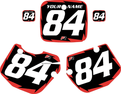 1984-1985 Yamaha YZ490 Custom Pre-Printed Black Background - Red Shock Series by Factory Ride 1984-1985 Yamaha YZ490 Custom Pre-Printed Black Background - Red Shock Series by Factory Ride