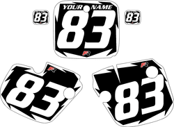 Yamaha YZ490 1983 Custom Pre-Printed Black Background - White Shock by Factory Ride Yamaha YZ490 1983 Custom Pre-Printed Black Background - White Shock by Factory Ride