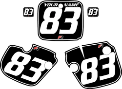 Yamaha YZ490 1983 Custom Pre-Printed Black Background - White Pinstripe by Factory Ride Yamaha YZ490 1983 Custom Pre-Printed Black Background - White Pinstripe by Factory Ride