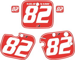 Yamaha YZ490 1982 Custom Pre-Printed Red Background - White Pinstripe by Factory Ride Yamaha YZ490 1982 Custom Pre-Printed Red Background - White Pinstripe by Factory Ride