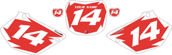 2002-2004 Yamaha YZ250 Custom Pre-Printed Background Red - White Shock Series by Factory Ride 2002-2004 Yamaha YZ250 Custom Pre-Printed Background Red - White Shock Series by Factory Ride