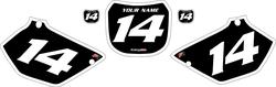 2002-2004 Yamaha YZ250 Custom Black Pre-Printed Background - White Bold Pinstripe by Factory Ride 2002-2004 Yamaha YZ250 Custom Black Pre-Printed Background - White Bold Pinstripe by Factory Ride